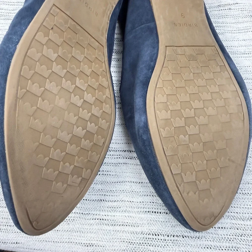 Birdies Black Suede Loafers‎ Flats Size 9 Cushioned Comfort Basic Career Capsule